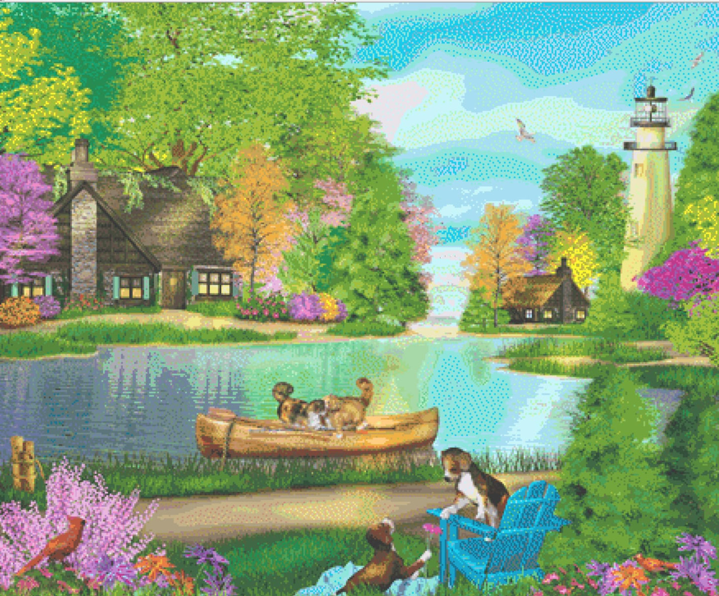 By The Shore cross stitch pattern by Caplyn Dor/Porterfields Fine Art Licensing