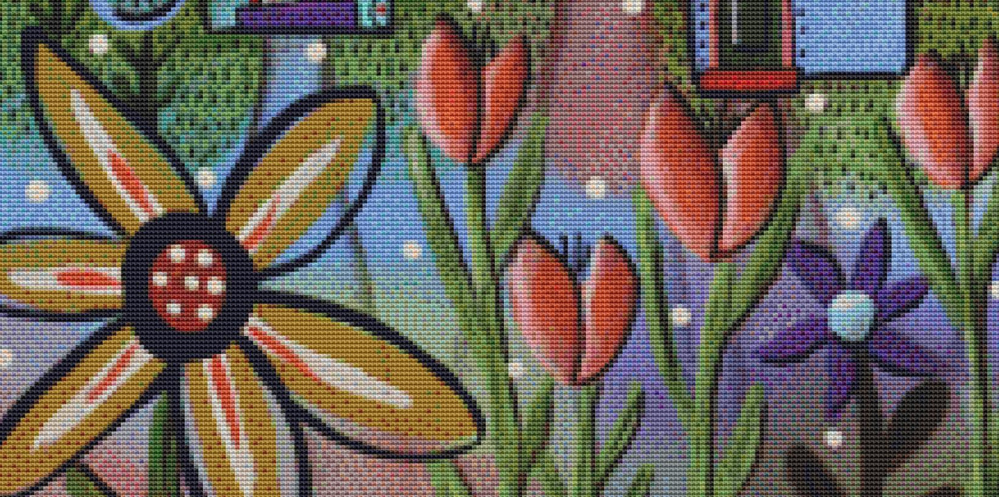 Big Bird counted cross stitch pattern by Karla Gerard