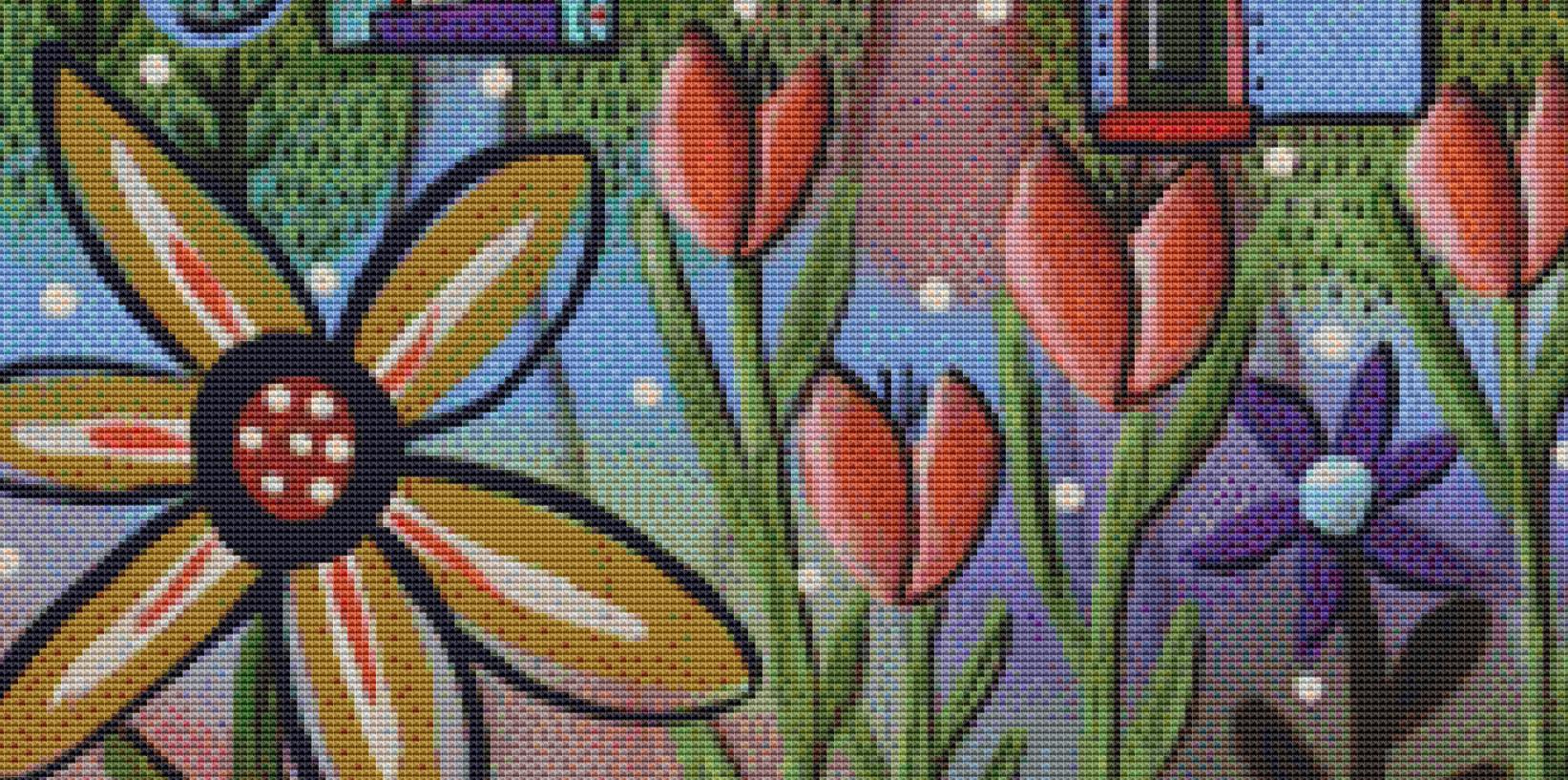 Big Bird counted cross stitch pattern by Karla Gerard