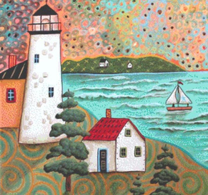 Blue Sea (Max Size/Color) counted cross stitch pattern by Karla Gerard