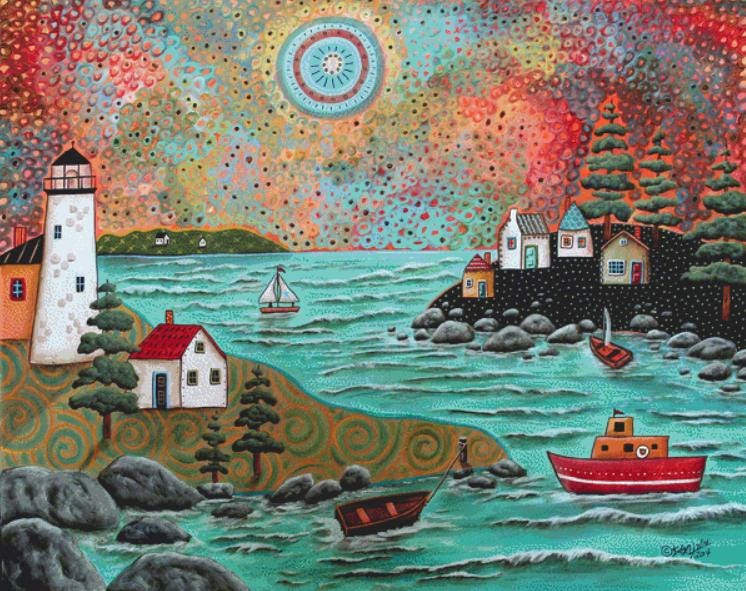 Blue Sea (Max Size/Color) counted cross stitch pattern by Karla Gerard