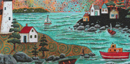 Blue Sea (Small) counted cross stitch pattern by Karla Gerard