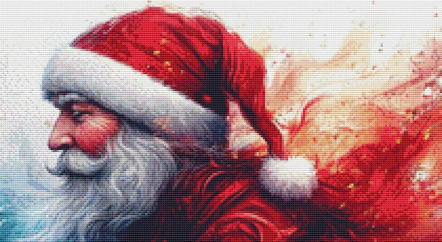 Santa's Enchanted City counted cross stitch pattern by Eder Jose Rosa
