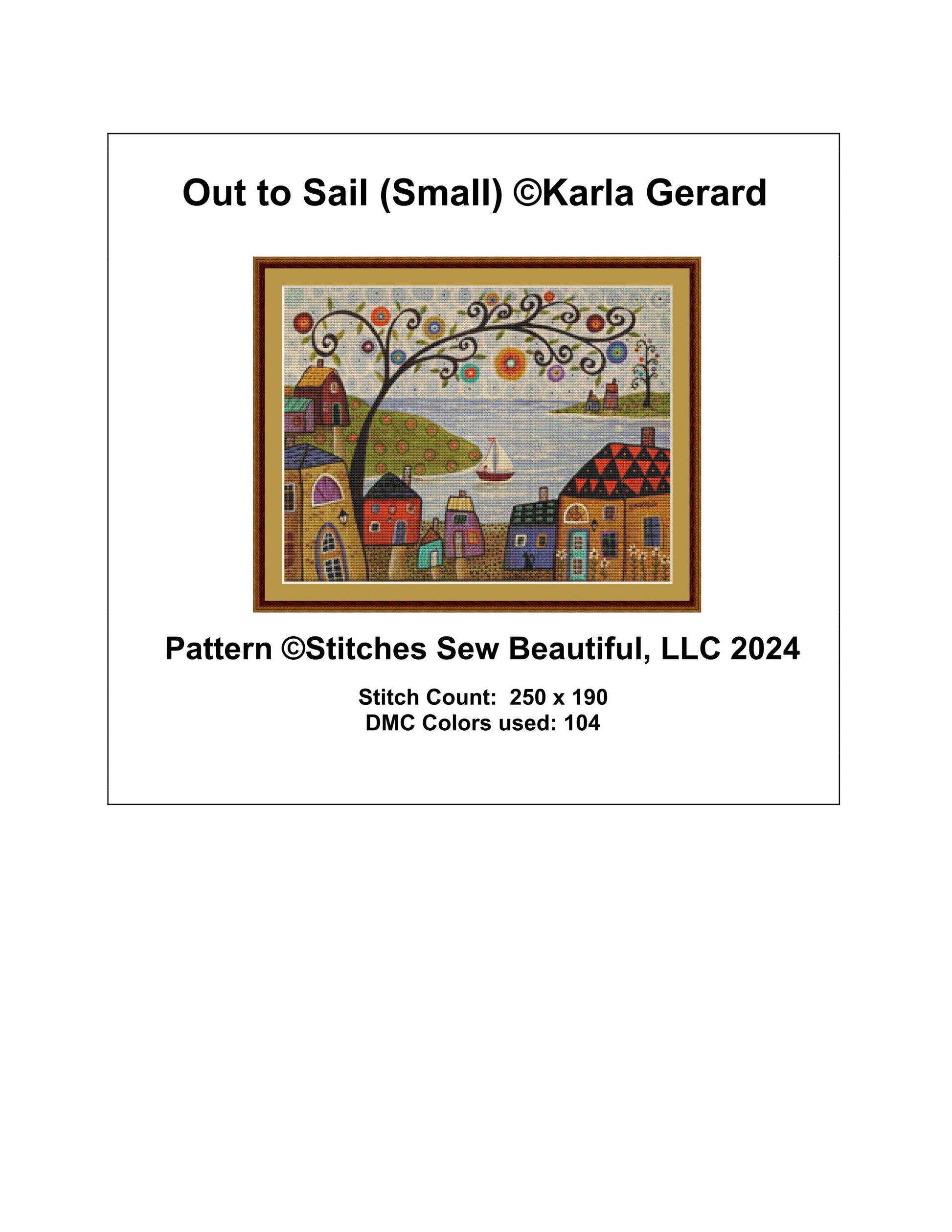 Out to Sail (Small) counted cross stitch pattern by Karla Gerard
