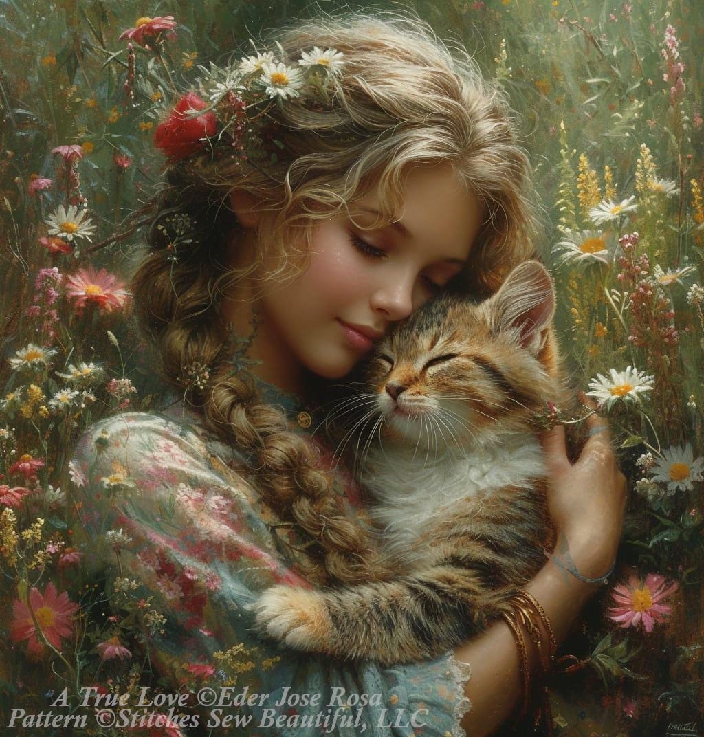 A True Love (Max Size/Color) counted cross stitch pattern by Eder Jose Rosa