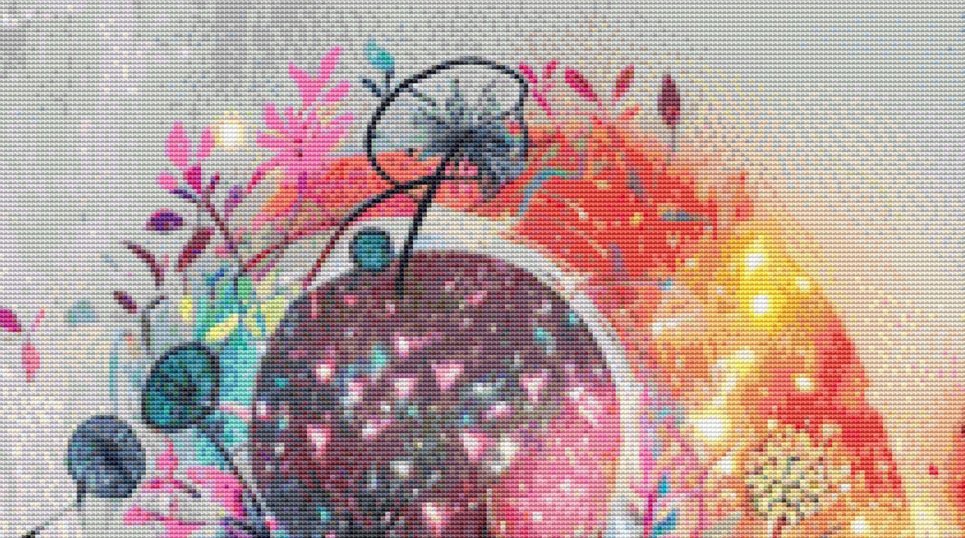 Strolling in The Rain counted cross stitch pattern by World of Love Hearts/Adrian G. Eyre