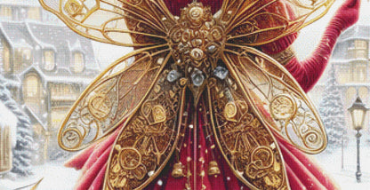 Steampunk Christmas Fairy 2 (Max Size/Color) counted cross stitch pattern by AdneLStudio
