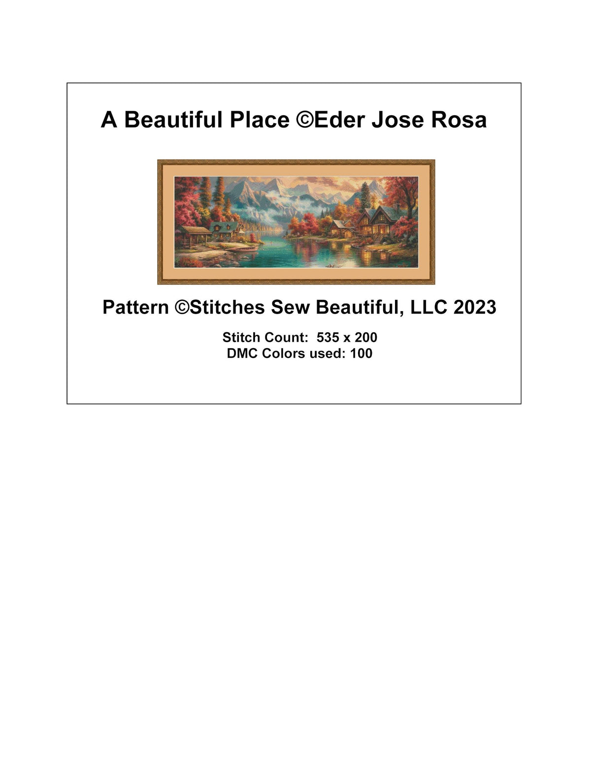 A Beautiful Place cross stitch pattern by Eder Jose Rosa