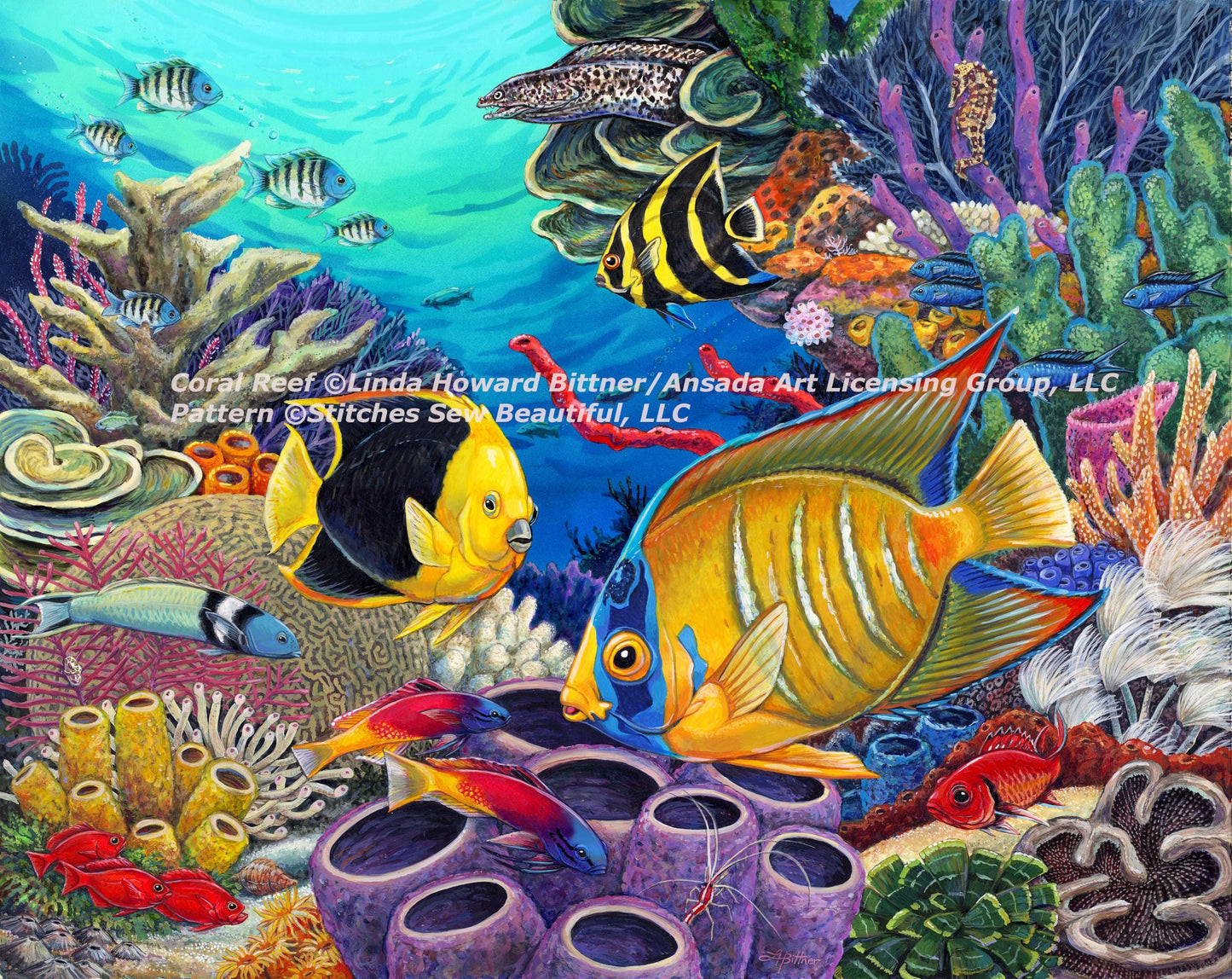 Coral Reef cross stitch pattern by Linda Howard Bittner/Ansada Art Licensing Group, LLC
