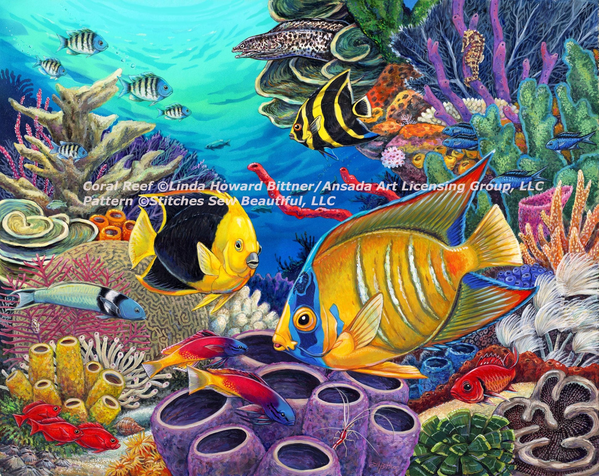Coral Reef cross stitch pattern by Linda Howard Bittner/Ansada Art Licensing Group, LLC