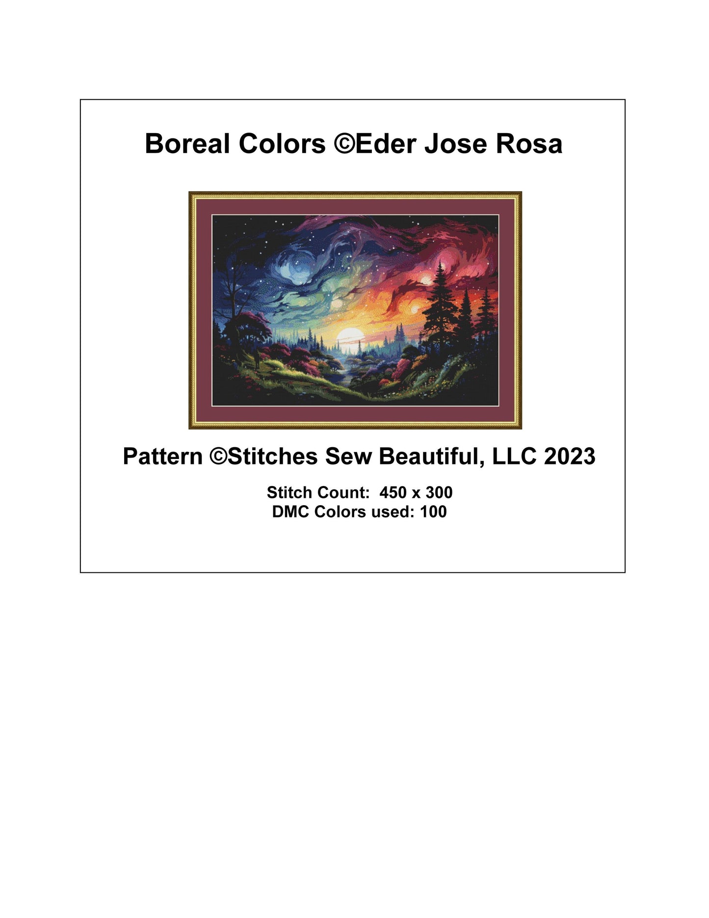 Boreal Colors cross stitch pattern by Eder Jose Rosa