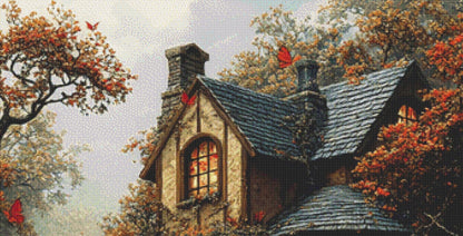 The Waterfall House (Max Size/Color) counted cross stitch pattern by Eder Jose Rosa