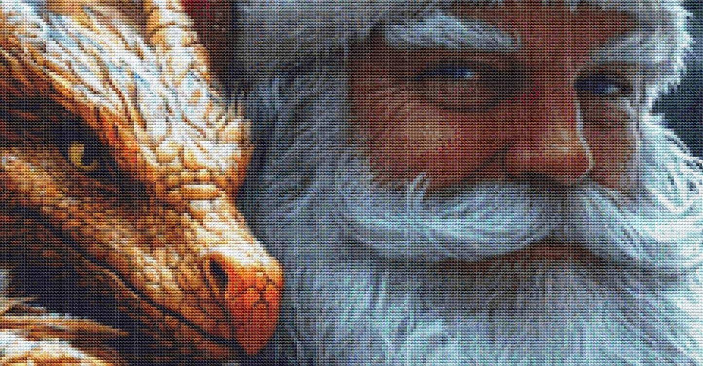 Santa's Little Helper counted cross stitch pattern by Serr.Kai A Quill & Ink