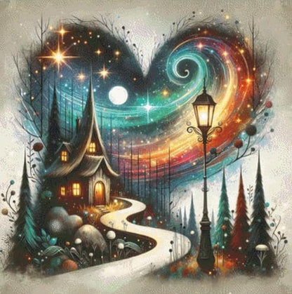 An Enchanted Winters Eve counted cross stitch pattern by World of Love Hearts/Adrian G. Eyre