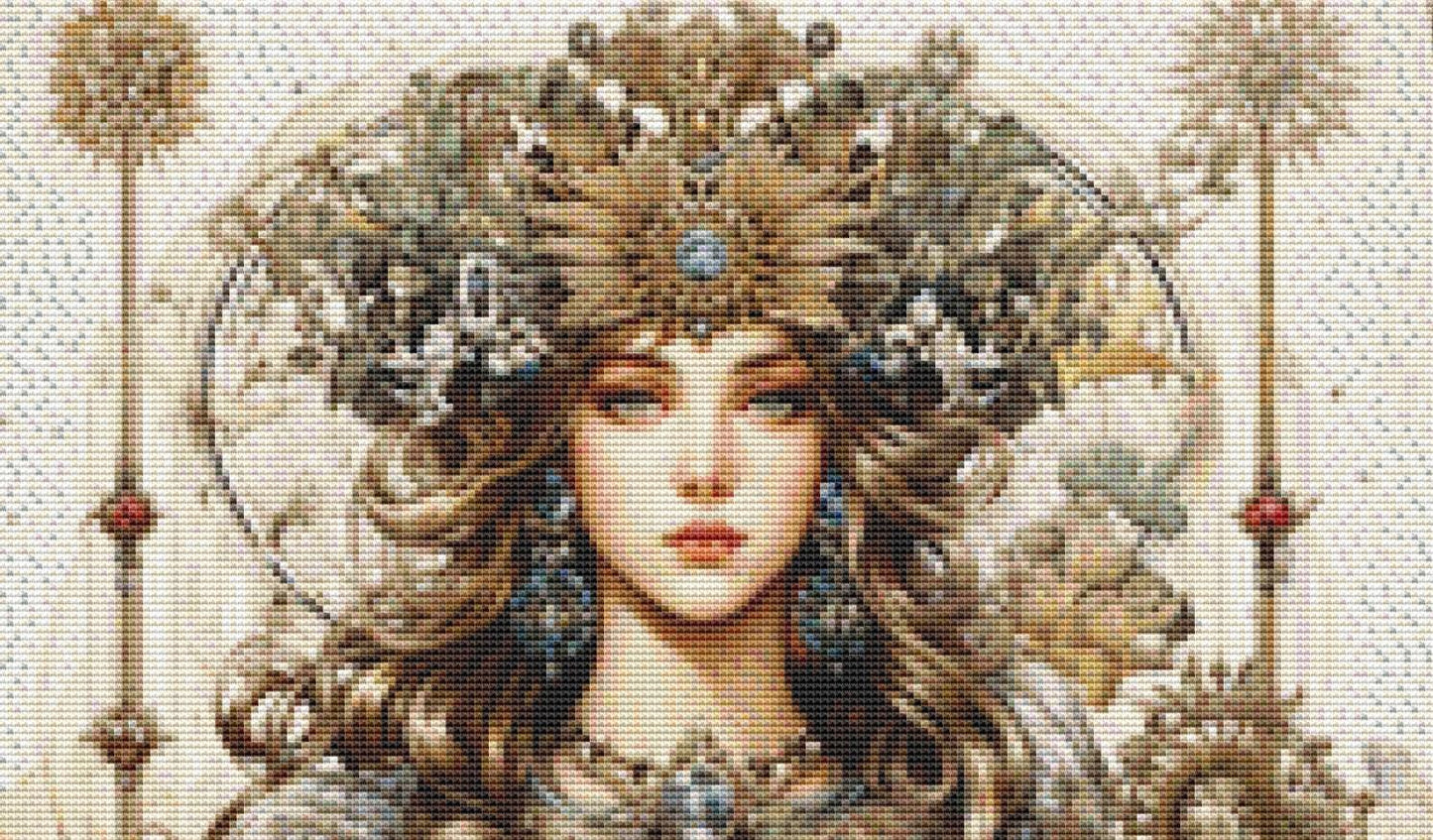 Zodiac - Virgo counted cross stitch pattern by Sharm Studio