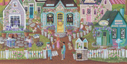 Flower Festival (Small) counted cross stitch pattern by Kim Leo license by JMS Art Licensing