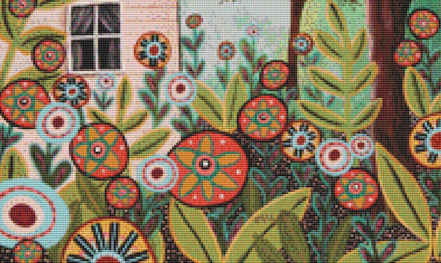 Cottage Garden 1 (Small) counted cross stitch pattern by Karla Gerard