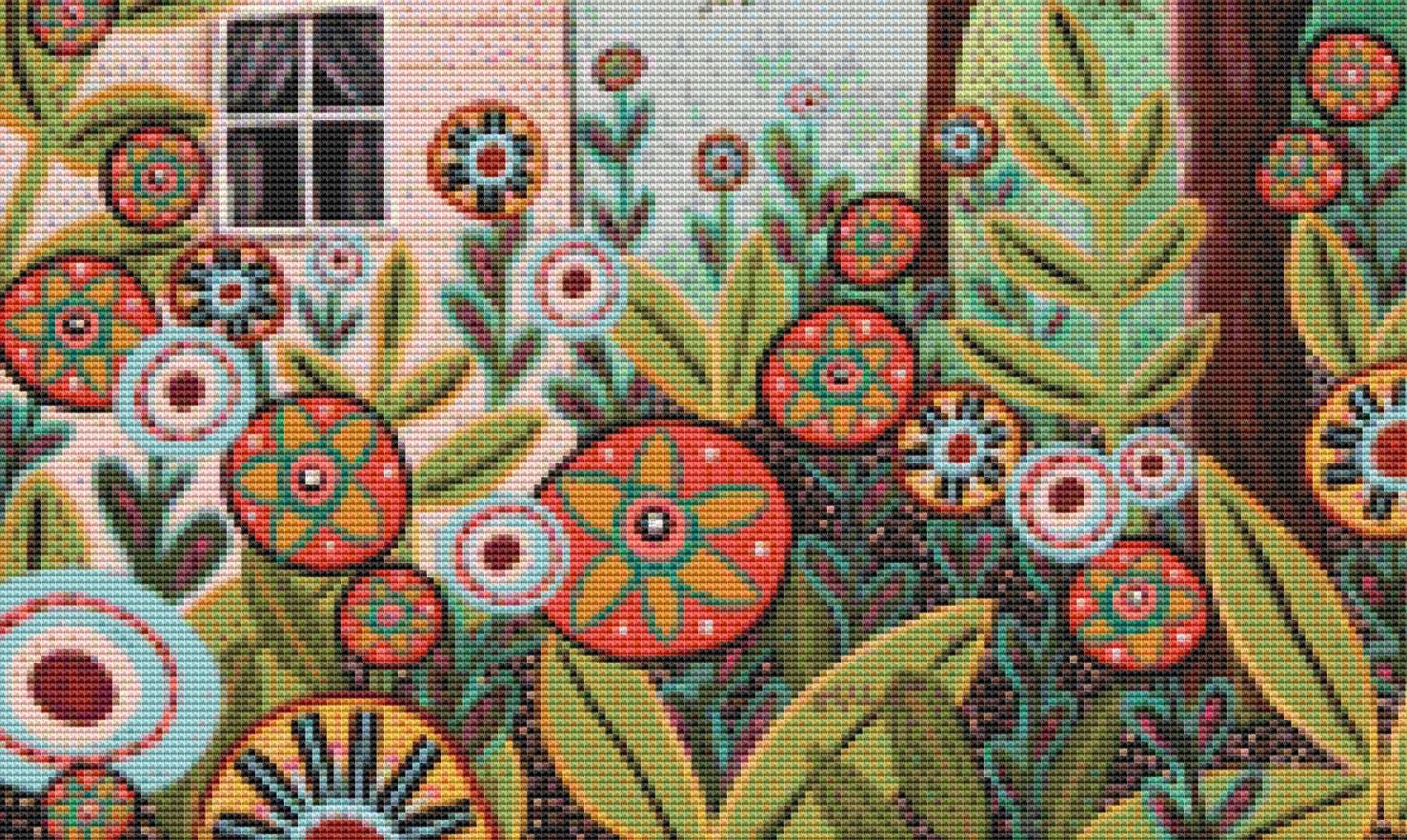 Cottage Garden 1 (Small) counted cross stitch pattern by Karla Gerard