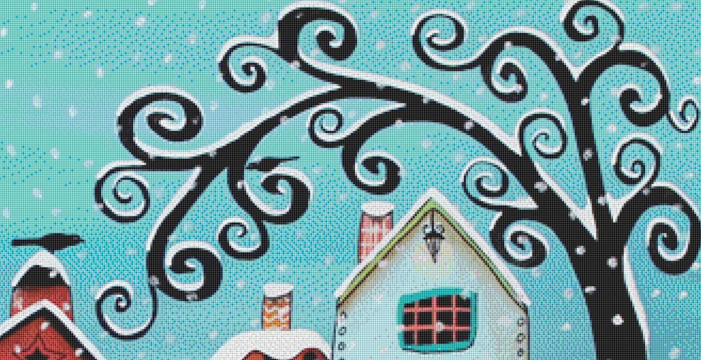 Winter City (Max Size/Color) counted cross stitch pattern by Karla Gerard