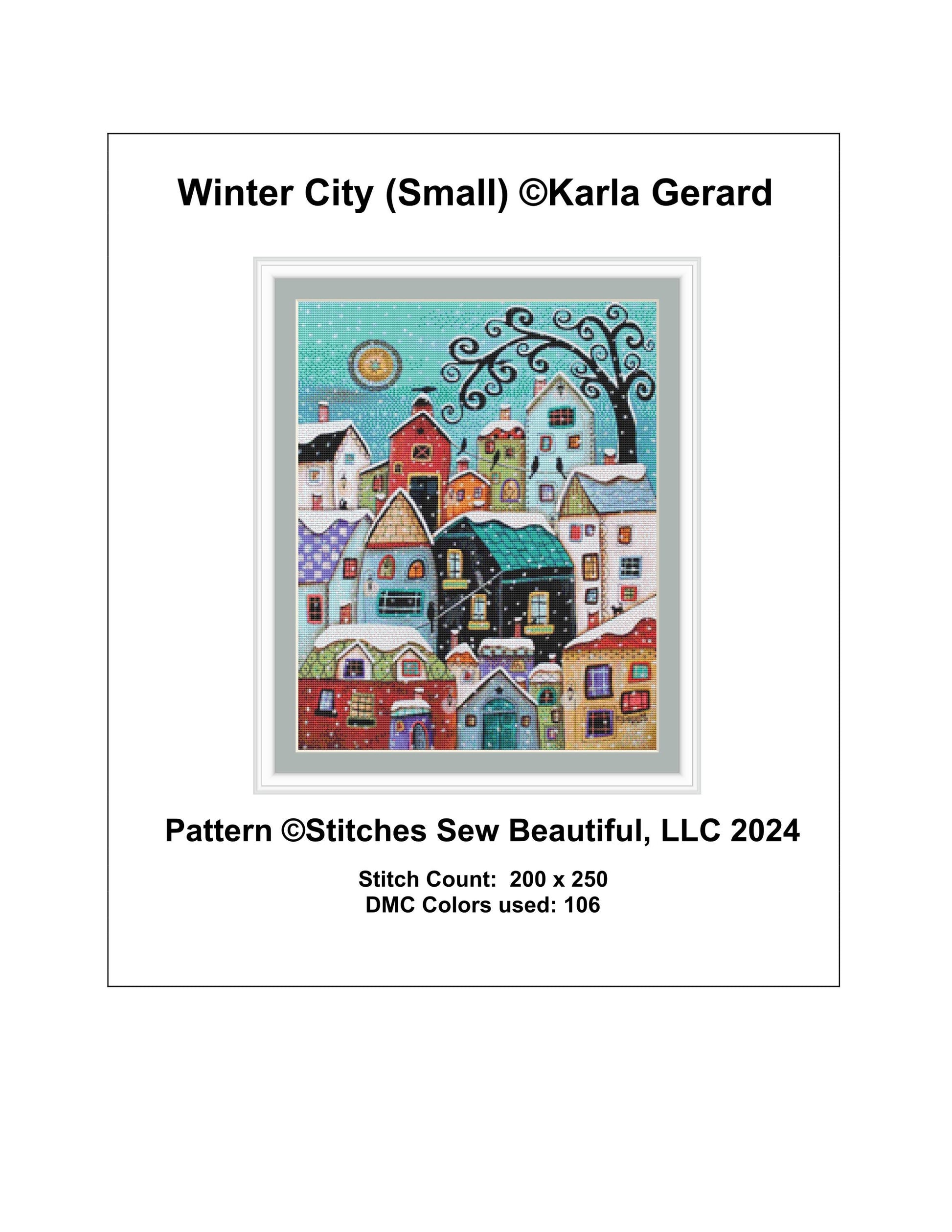 Winter City (Small) counted cross stitch pattern by Karla Gerard