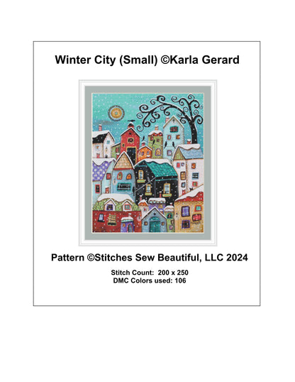 Winter City (Small) counted cross stitch pattern by Karla Gerard