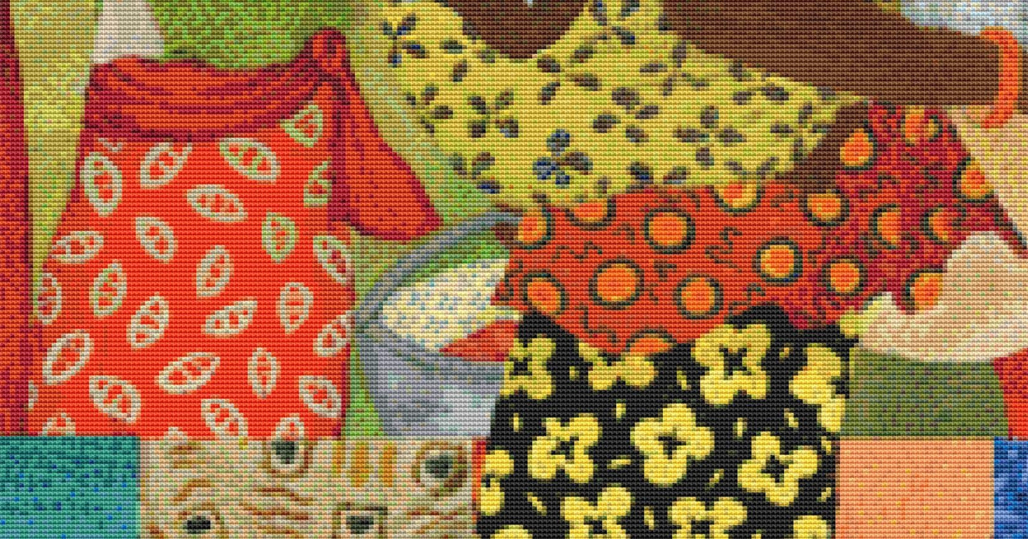 Women at Work III counted cross stitch pattern by Gwendolyn McShepard/Ansada Art Licensing Group, LLC