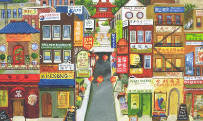 Bank Street (Max Size/Color) counted cross stitch pattern by Gwendolyn McShepard/Ansada Art Licensing Group, LLC