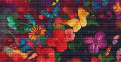Floral Beauty 1 (Max Color) counted cross stitch pattern ©Adobe Ext. License