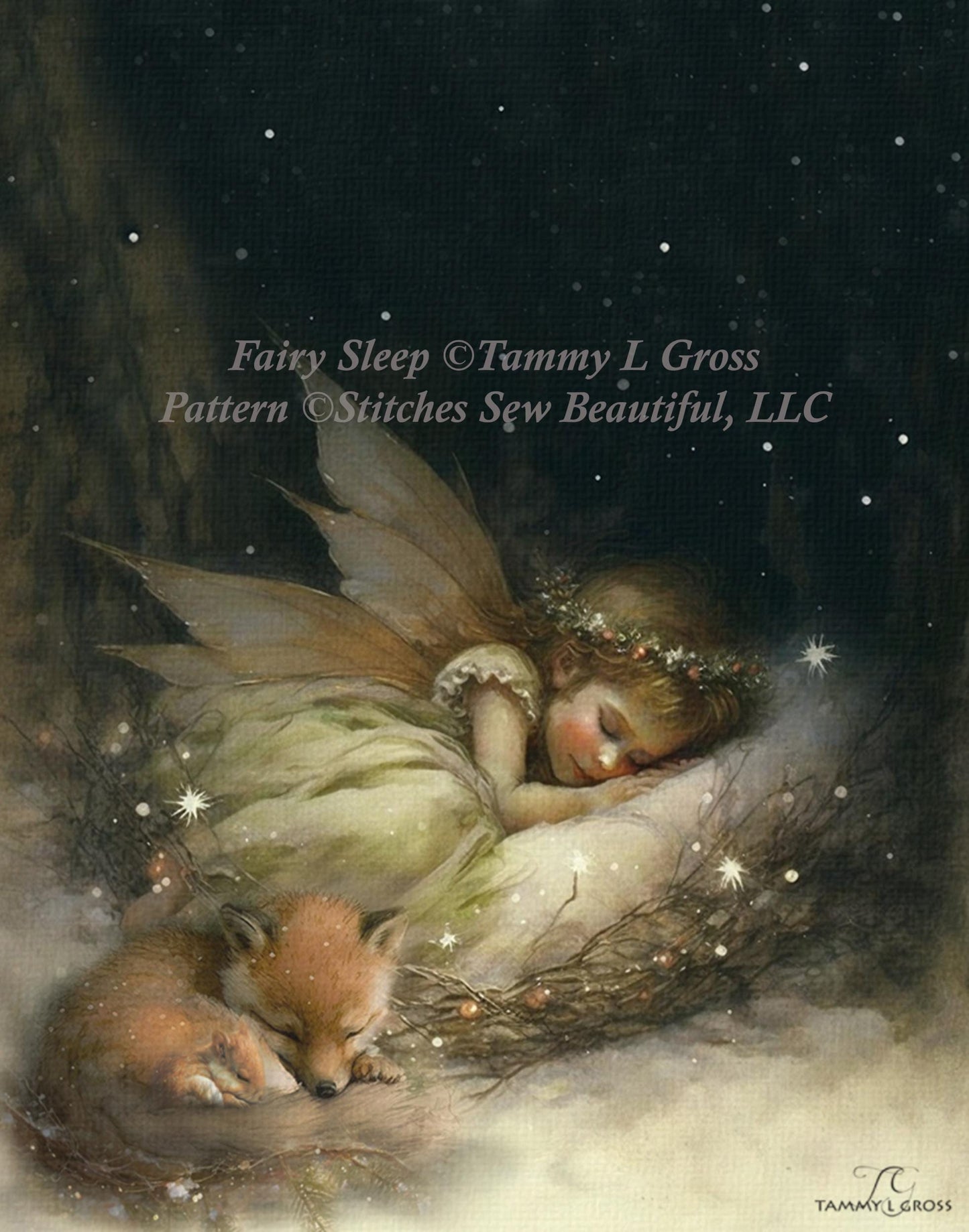 Fairy Sleep cross stitch pattern by Tammy L. Gross