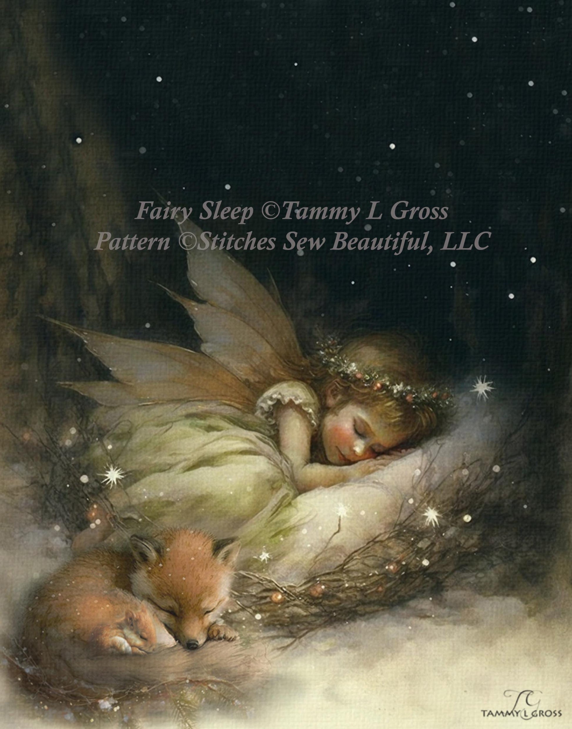 Fairy Sleep cross stitch pattern by Tammy L. Gross