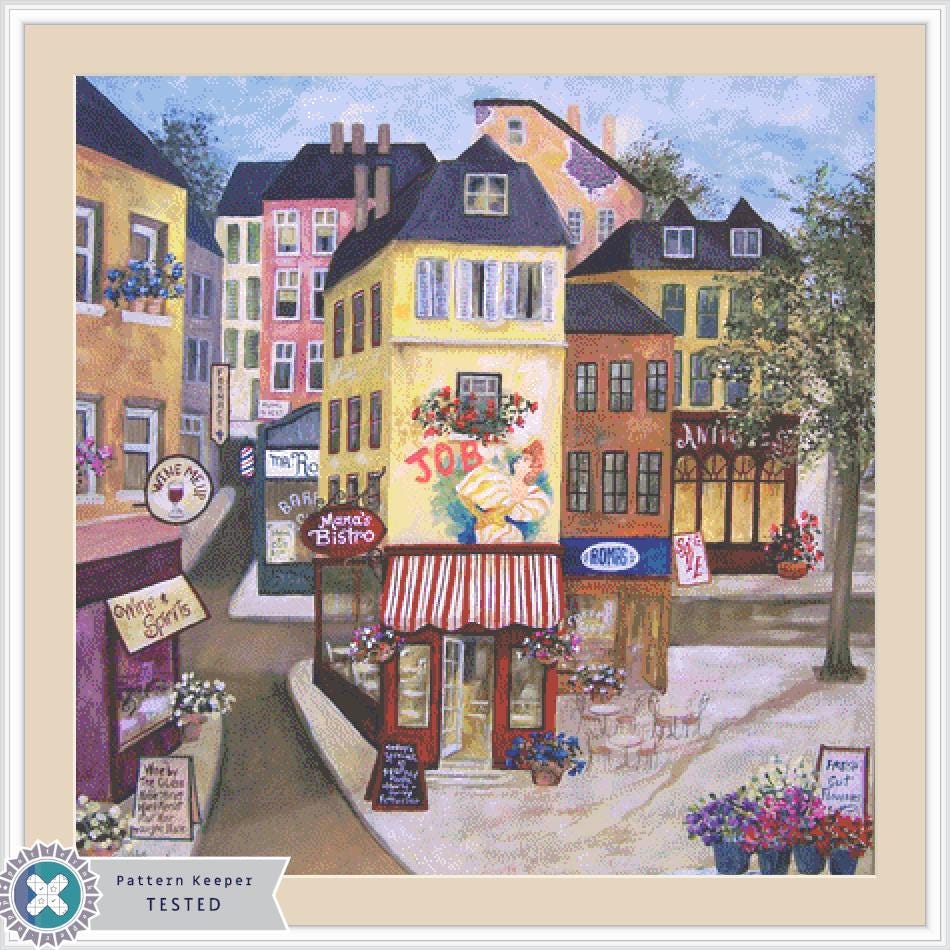 Mamas Bistro counted cross stitch pattern by Gwendolyn McShepard/Ansada Art Licensing Group, LLC