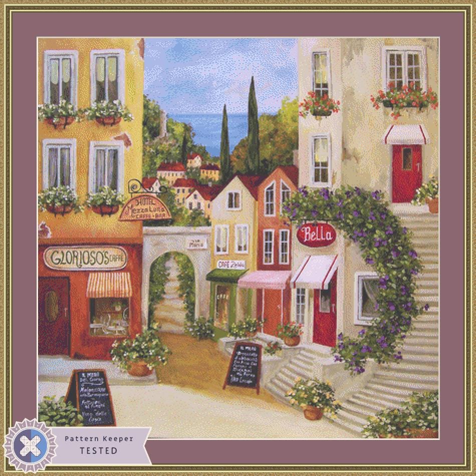 Via Maria Bella counted cross stitch pattern by Gwendolyn McShepard/Ansada Art Licensing Group, LLC