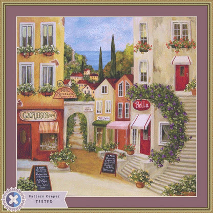 Via Maria Bella counted cross stitch pattern by Gwendolyn McShepard/Ansada Art Licensing Group, LLC