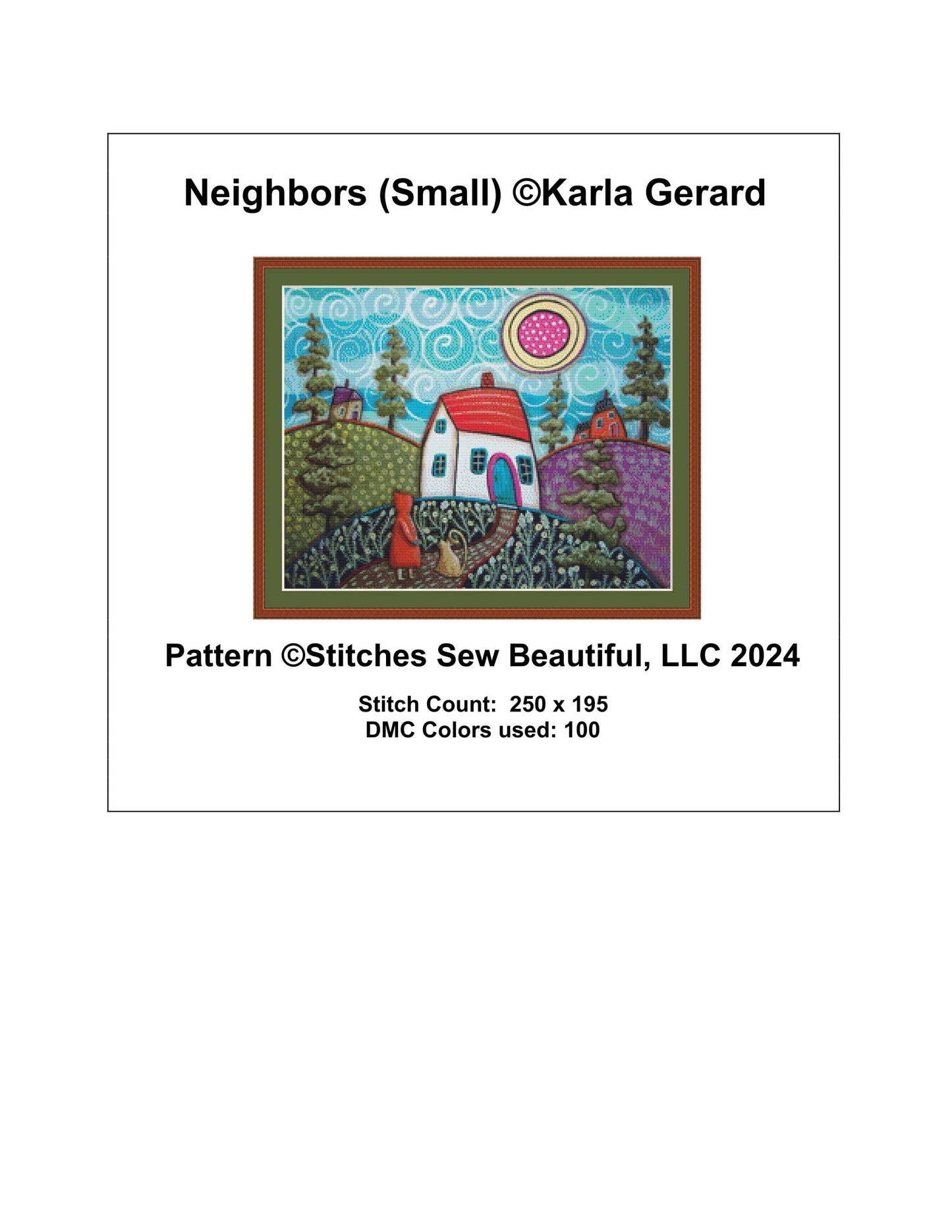 Neighbors (small) counted cross stitch pattern by Karla Gerard
