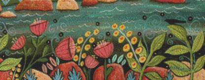 Festive Seascape (Small) counted cross stitch pattern by Karla Gerard