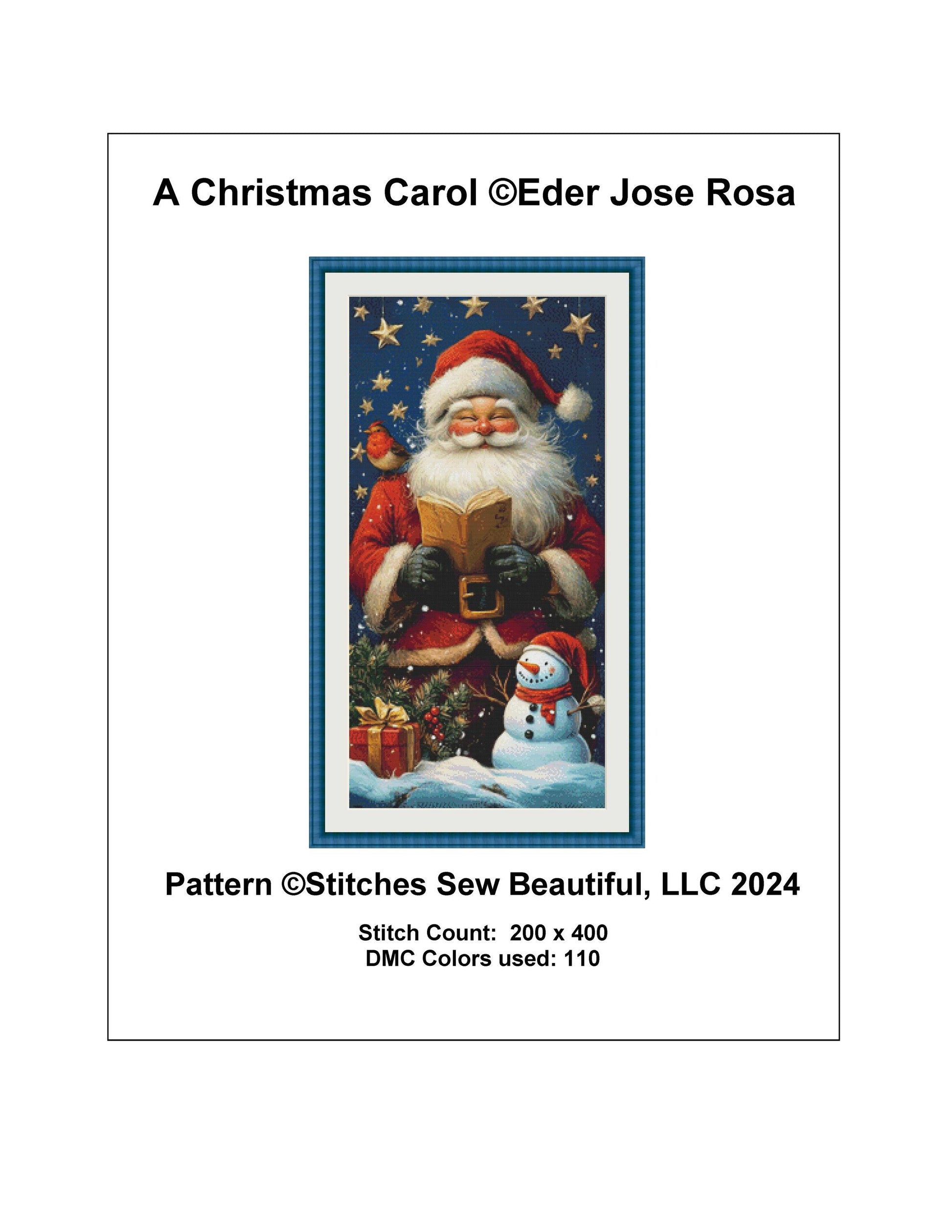 A Christmas Carol counted cross stitch pattern by Eder Jose Rosa