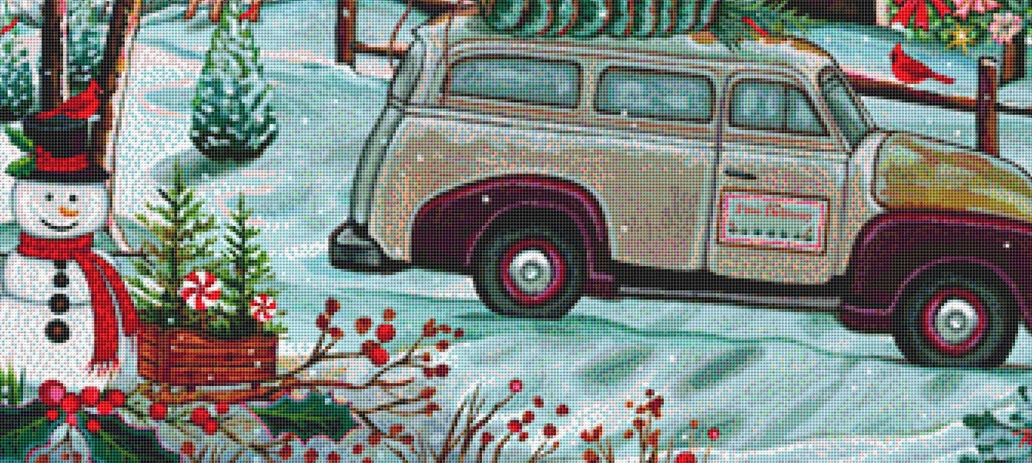 Christmas Tree Farm 2 counted cross stitch pattern by Peggy Davis/Porterfields Fine Art Licensing