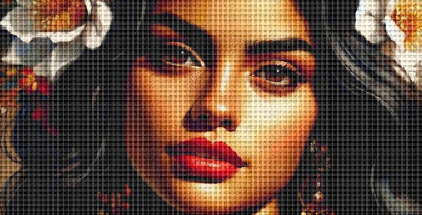 Carmen counted cross stitch pattern by Ana Dias