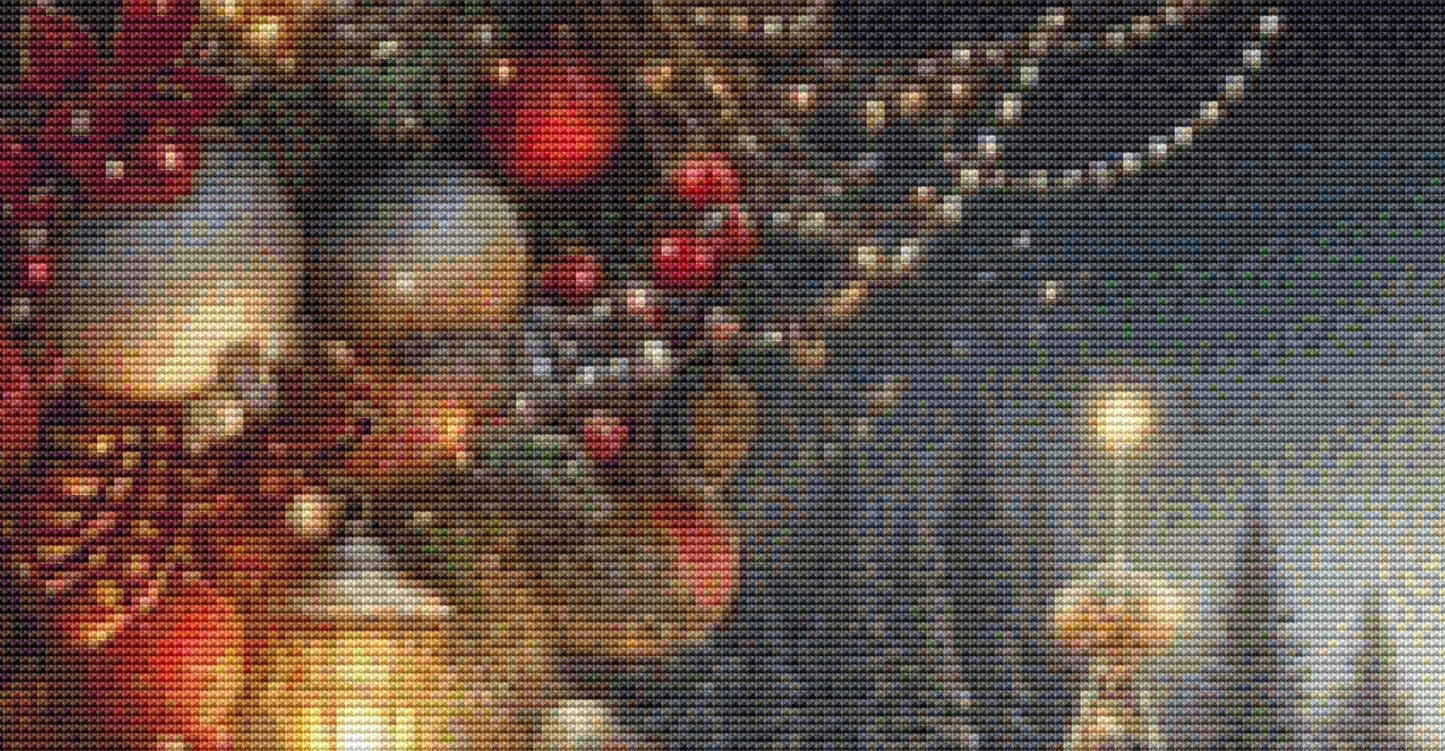 Santa and The North Pole counted cross stitch pattern by Eder Jose Rosa
