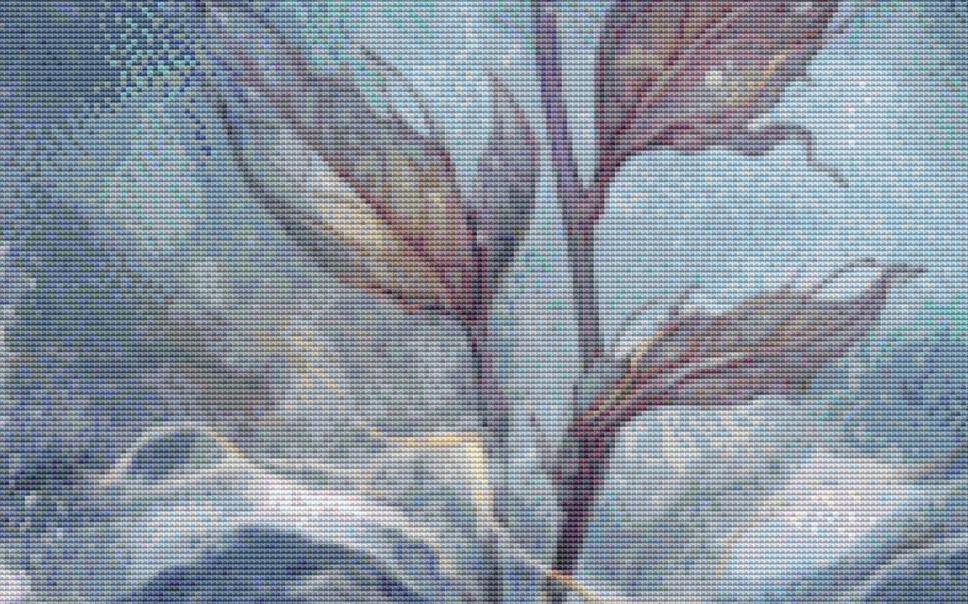 Winter Flower counted cross stitch pattern by LianaScrap