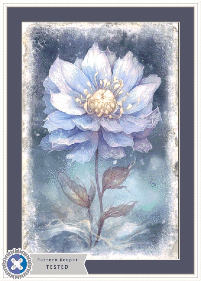 Winter Flower counted cross stitch pattern by LianaScrap
