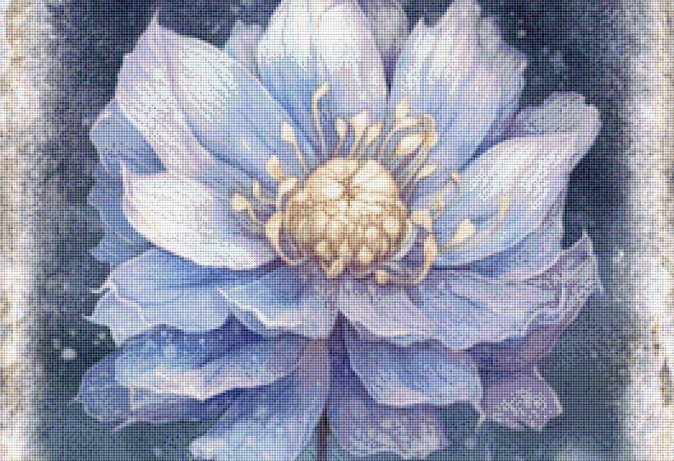 Winter Flower counted cross stitch pattern by LianaScrap