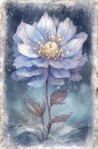 Winter Flower counted cross stitch pattern by LianaScrap