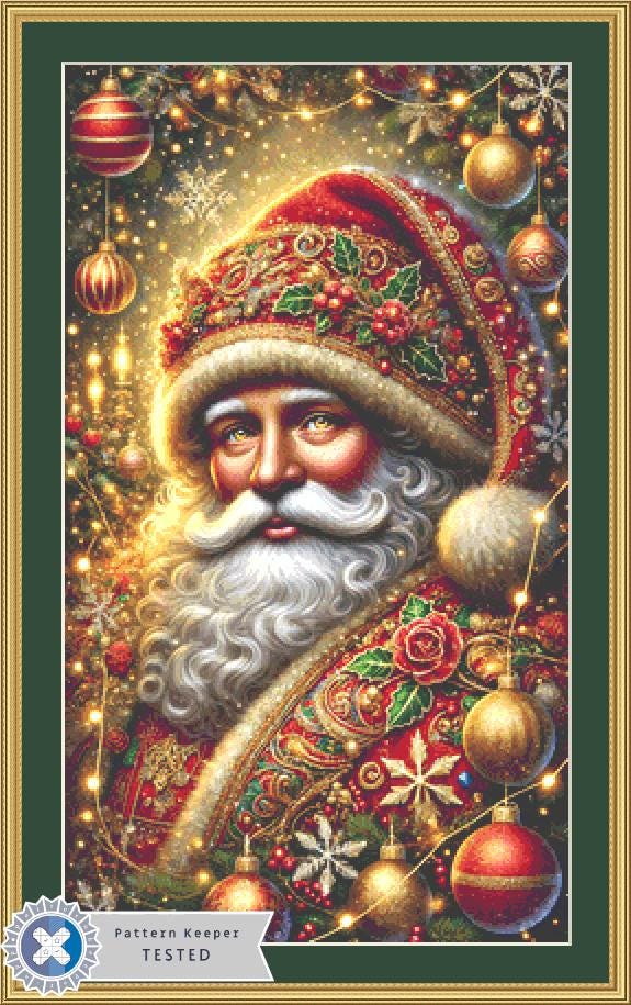 Kris Kringle counted cross stitch pattern by Eder Jose Rosa