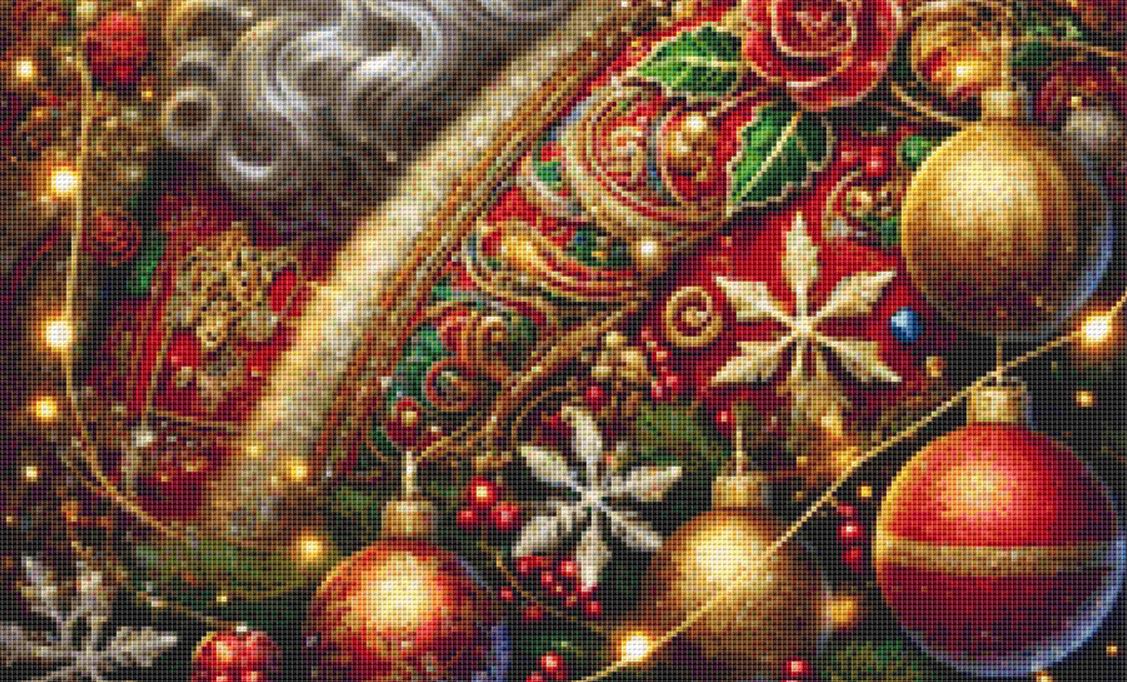 Kris Kringle counted cross stitch pattern by Eder Jose Rosa