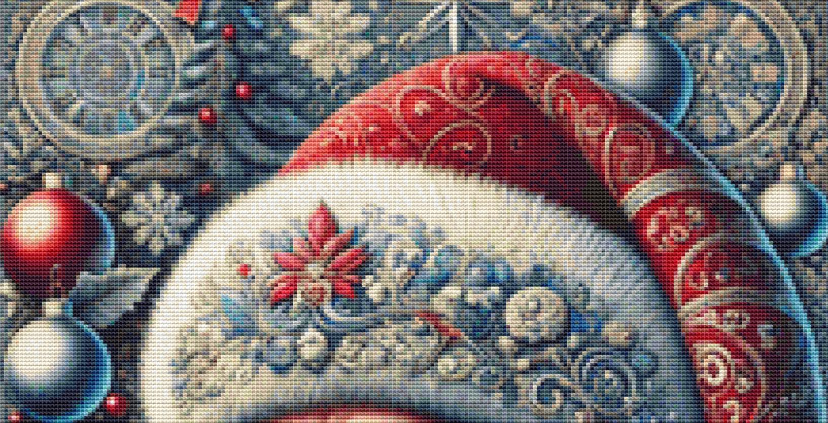 Ol' Saint Nick counted cross stitch pattern Eder Jose Rosa