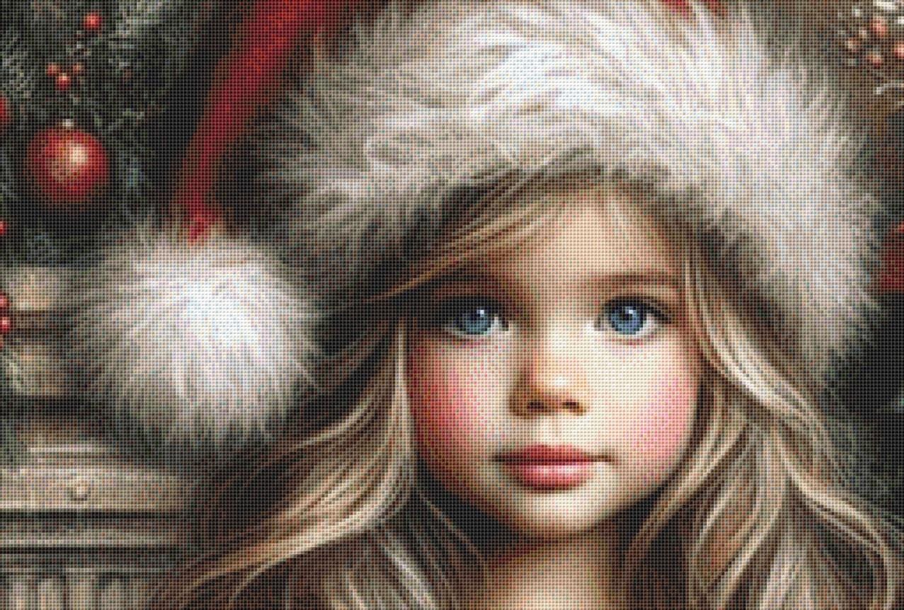 Christmas Morning counted cross stitch pattern by Ingrid Jean AI Art