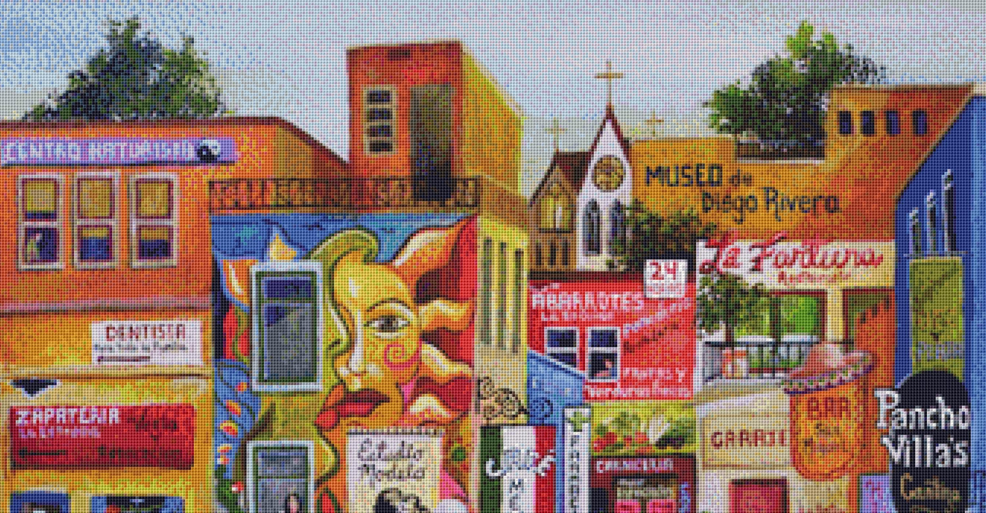 Cesar Chavez Blvd counted cross stitch pattern by Gwendolyn McShepard/Ansada Art Licensing Group, LLC