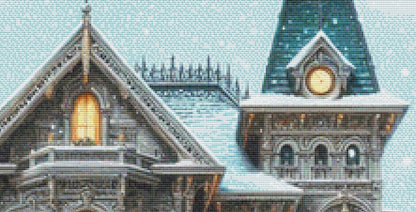 Victorian Christmas Home counted cross stitch pattern by FantasyDigitals