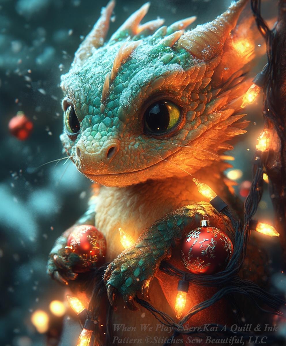 When We Play counted cross stitch pattern by Serr.Kai A Quill & Ink